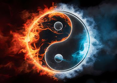 Fire and ice Yin Yang