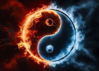 Fire and ice Yin Yang