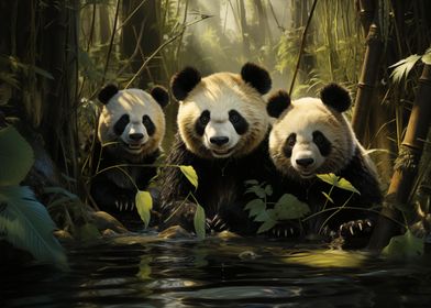 pandas family