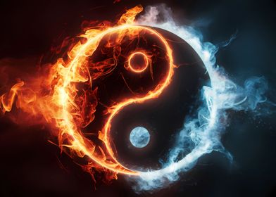 Fire and ice Yin Yang