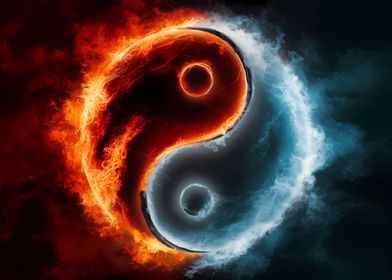 Fire and ice Yin Yang