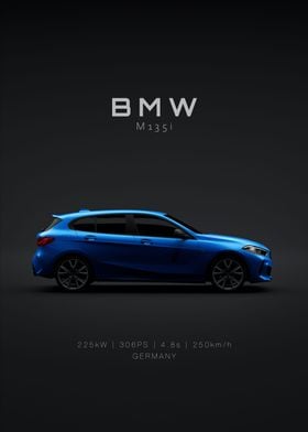 BMW M135i F40 2020 Blue 
