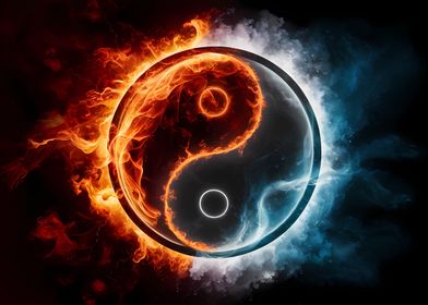 Fire and ice Yin Yang