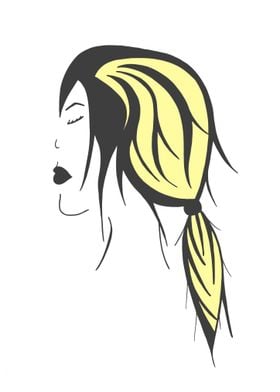 Girl with ponytail