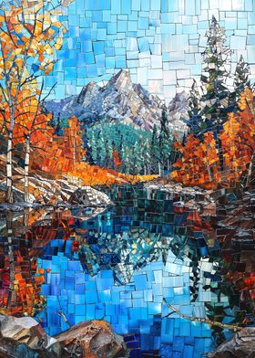 Mosaic Mountain Reflection