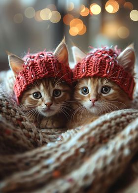 Sweet Winter Kitten Art