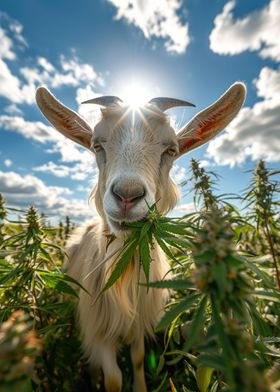 Sunny Goat Munching