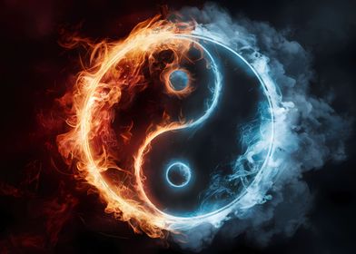 Fire and ice Yin Yang