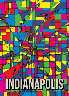 Indianapolis Pop City Map