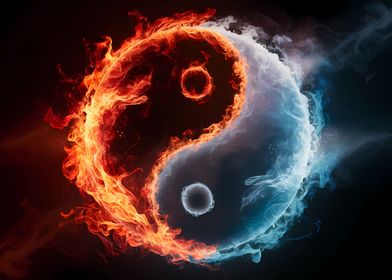 Fire and ice Yin Yang