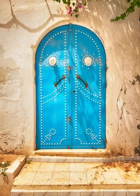 Blue door in Tunisia
