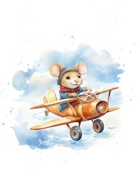 Mouse Flying on a Plane