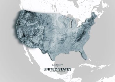 United States relief map