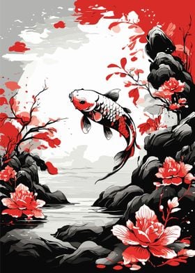 Koi Fish Japanese Art