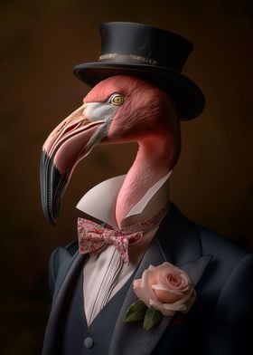 Elegant Flamingo Gentleman