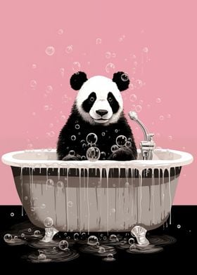 Panda in the bath Animal