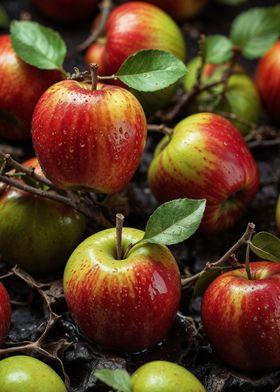 Fake plastic apples