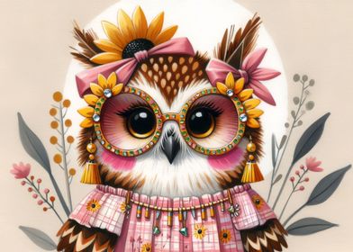 Fashionable Boho Chic Owl
