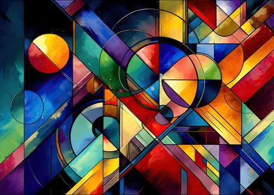 Vibrant Geometric Abstract