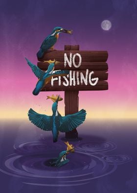 No fishing Kingfisher