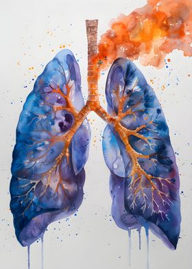 Lungs Anatomy Poster