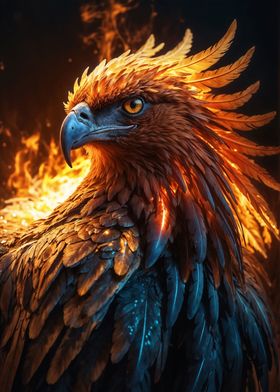 Golden Eagle in Flames