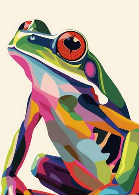 Frog Abstract Flat