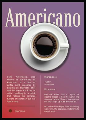 Cafe Americano Poster