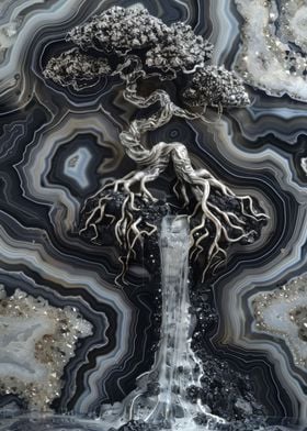 Silver Agate Bonsai Tree