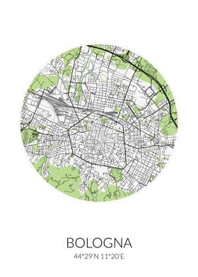 Bologna Circle City Map