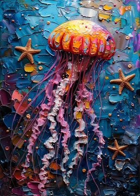 Squid Seastar Painting
