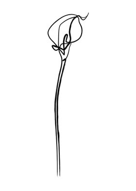 Simple Flower Line Art