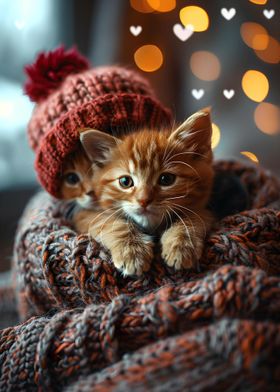 Fantasy Winter Kitten art