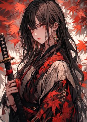 Elegant samurai girl