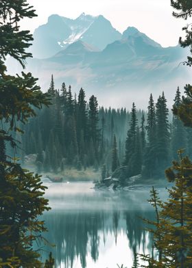 Tree and Mountain View