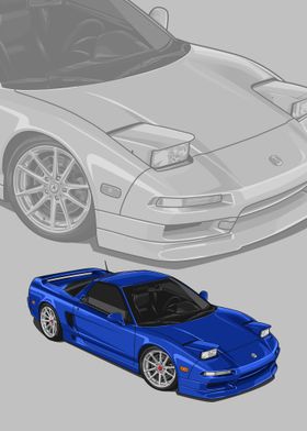 1993 Acura NSX blue