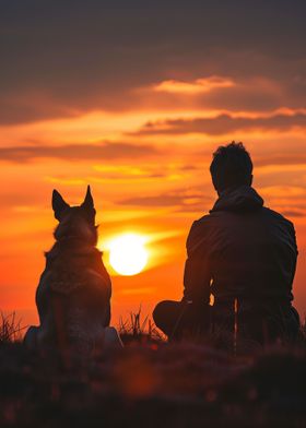 Friendship Of Man And Dog
