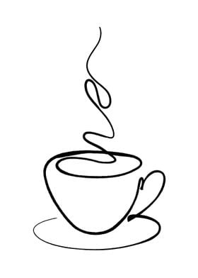 Coffee Cup Line Art