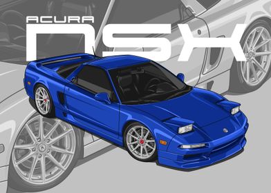 1993 Acura NSX blue