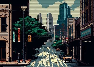 Austin City Pixel Art