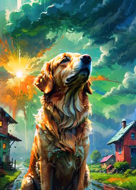 Golden Retriever Dog Scifi