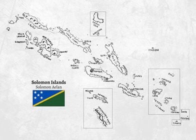 Handdrawn Solomon Islands