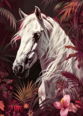 White Arabian Horse