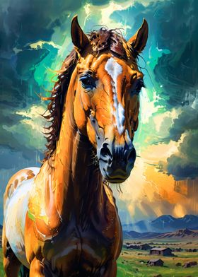 Golden Horse Scifi Prairie