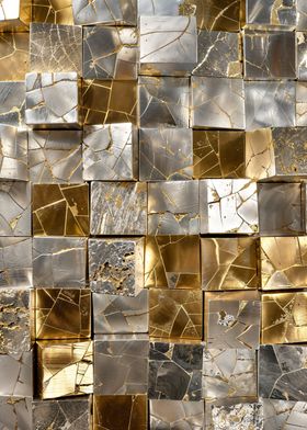 Metallic Cube Mosaic