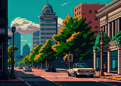 San Jose City Pixel Art