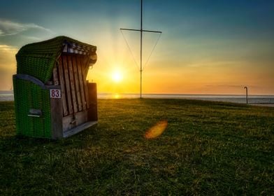 green beach chair