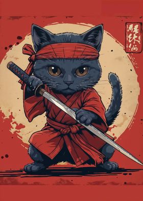 black cat samurai japan