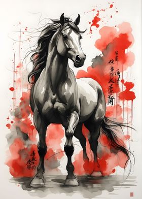 Japan Ink Horse