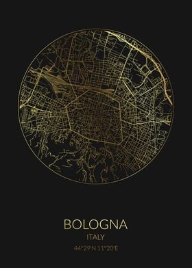 Bologna Black Gold Map